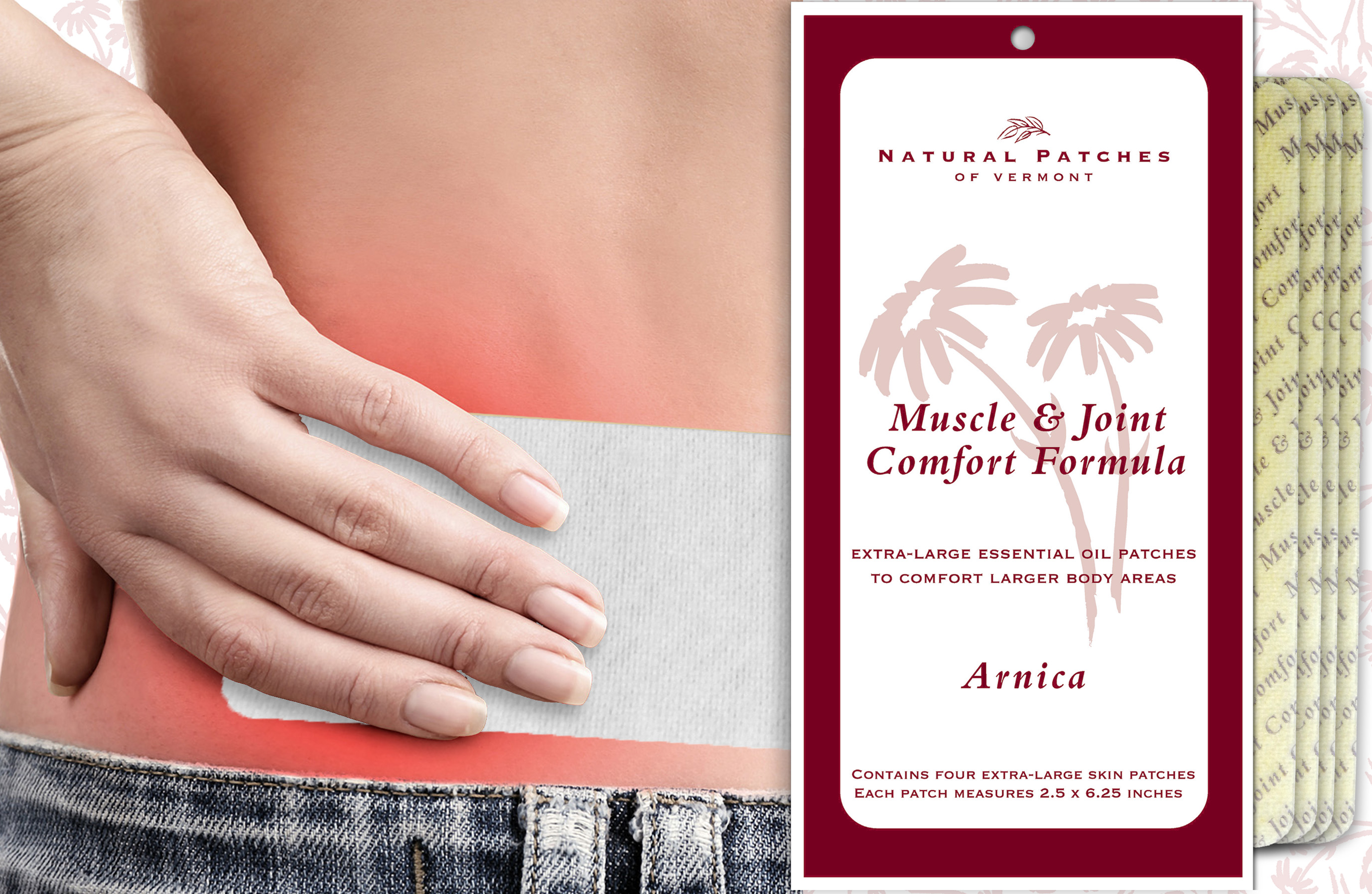 XL Muscle & Joint 4 Ct. Pouch Natural Patches of Vermont, Inc.